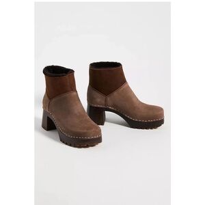 Swedish Hasbeen Shearling lined Platform Booties - US 7.5, EU 38